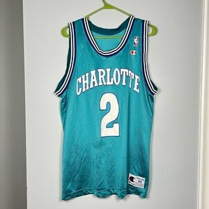 Vintage Charlotte Hornets Jersey Larry Johnson